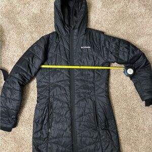 Columbia Women's Black Hooded Long Jacket